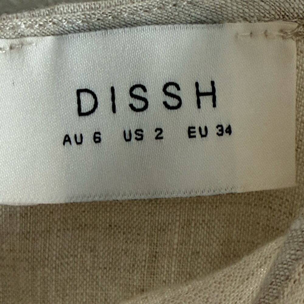 DISSH Jem Natural Linen Maxi Dress Sz 2 - Picture 5 of 6